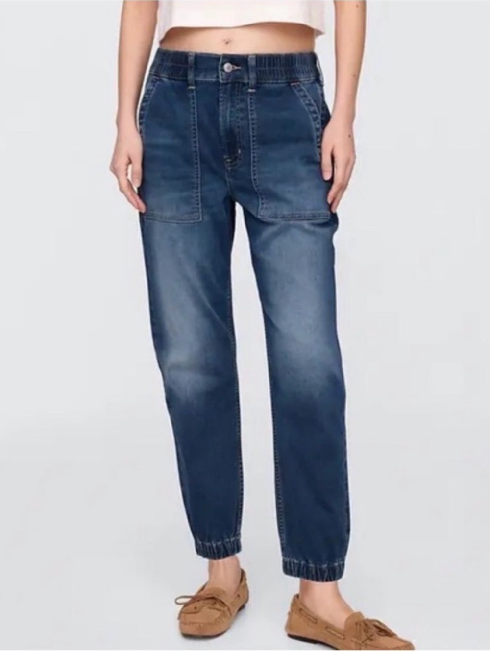 Gap Denim Knit Like Jogger Jeans Women’s Medium